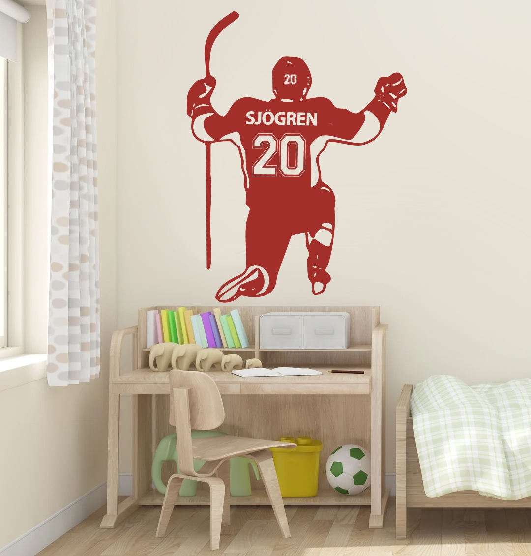 Wallsticker -  Hockey Player / Personalised