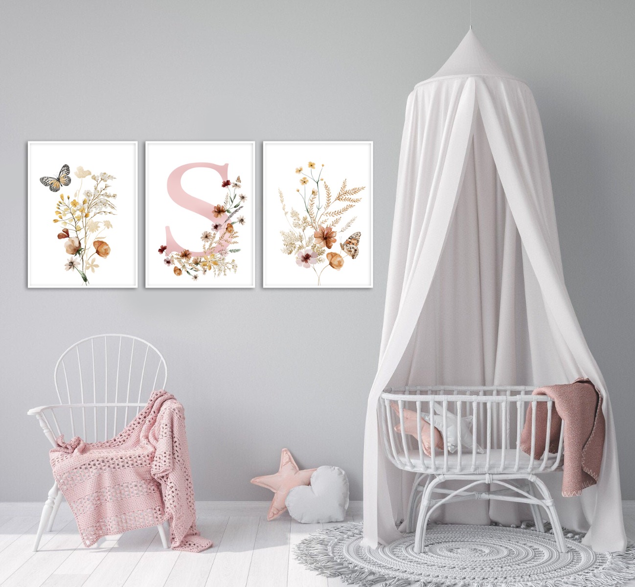 Posters - Wildflowers / Personalised / Set of 3