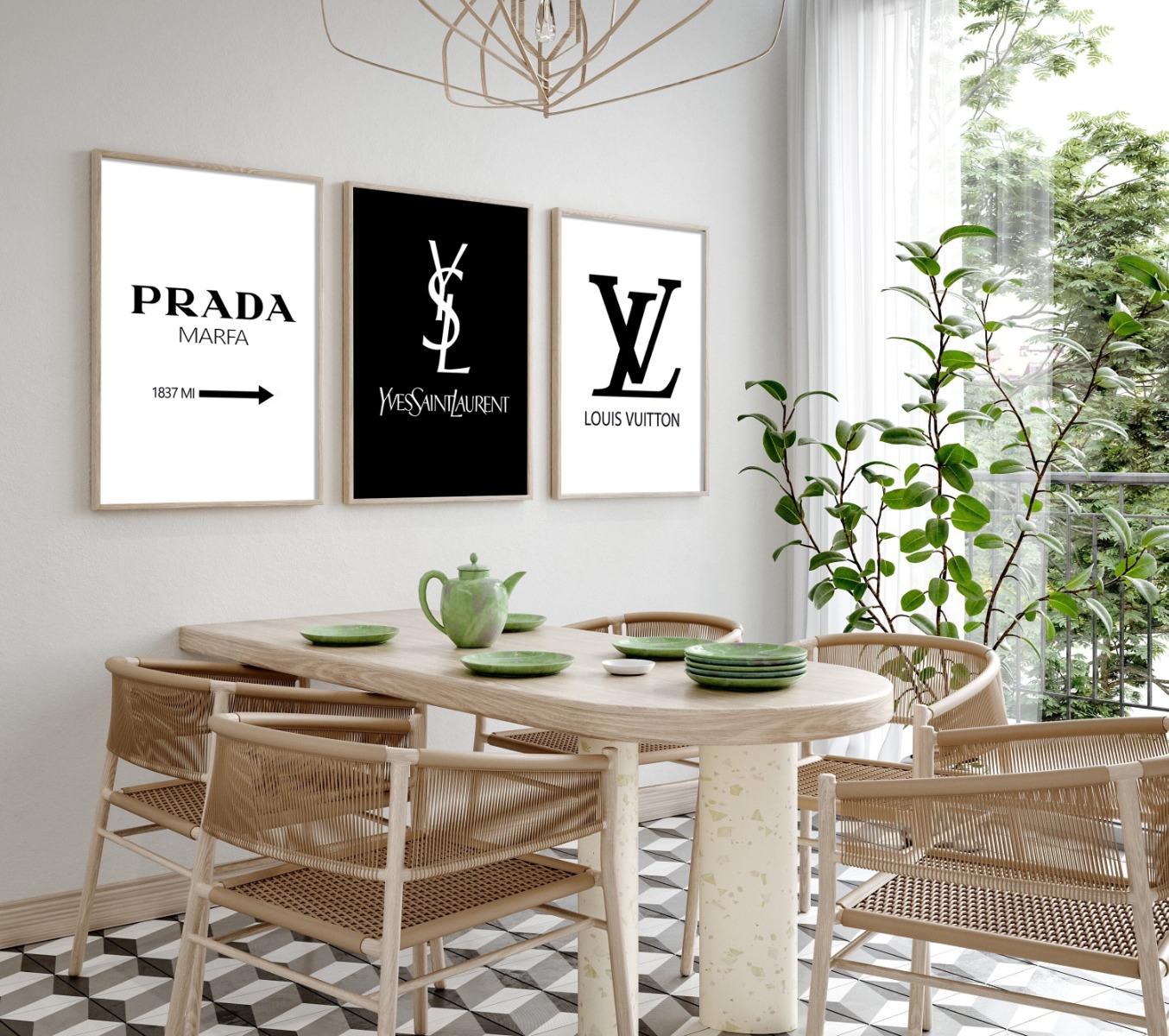 Poster -  Black & White Trio   / Set of 3