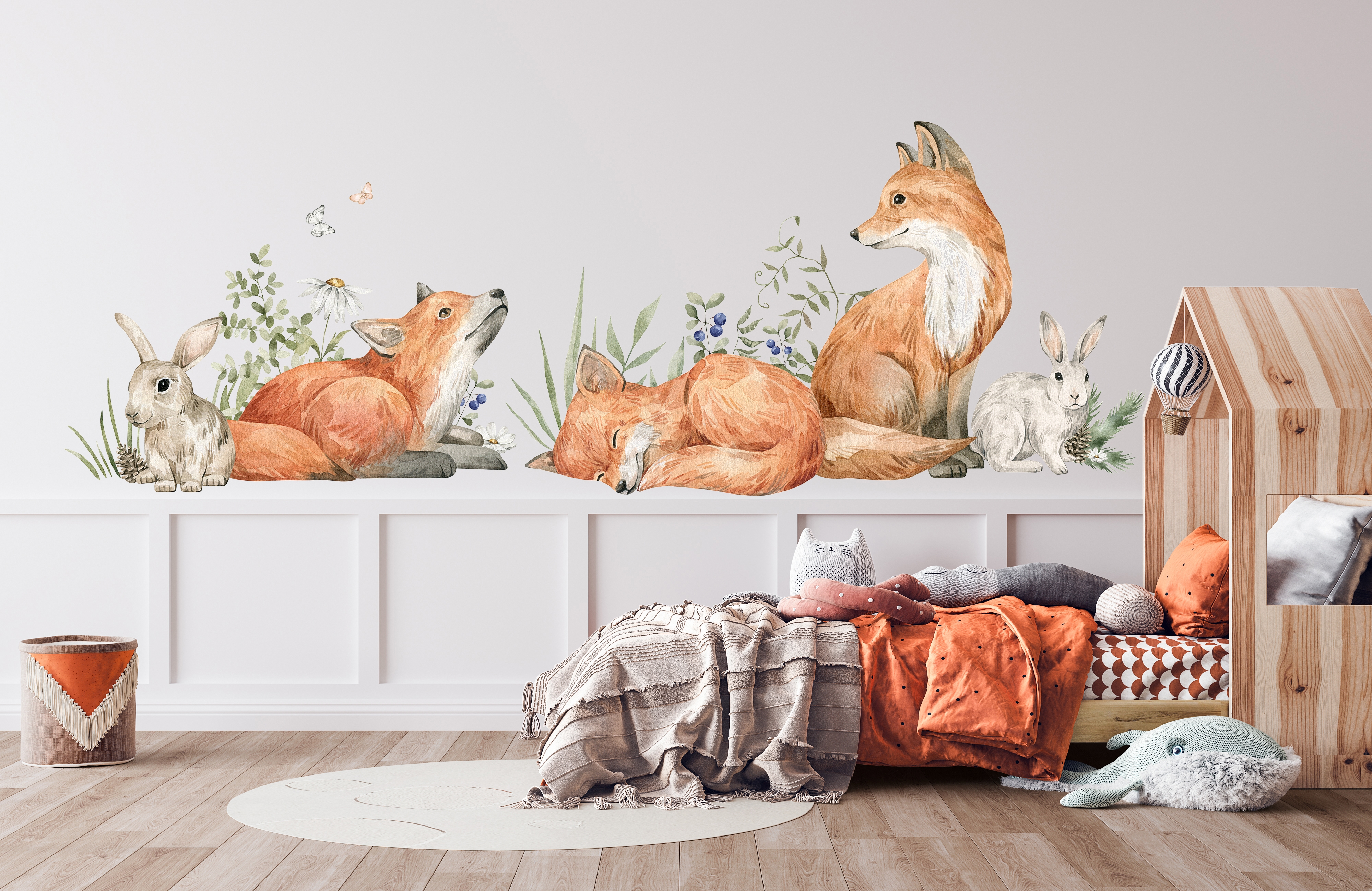 Wallsticker - Fox and Rabbits