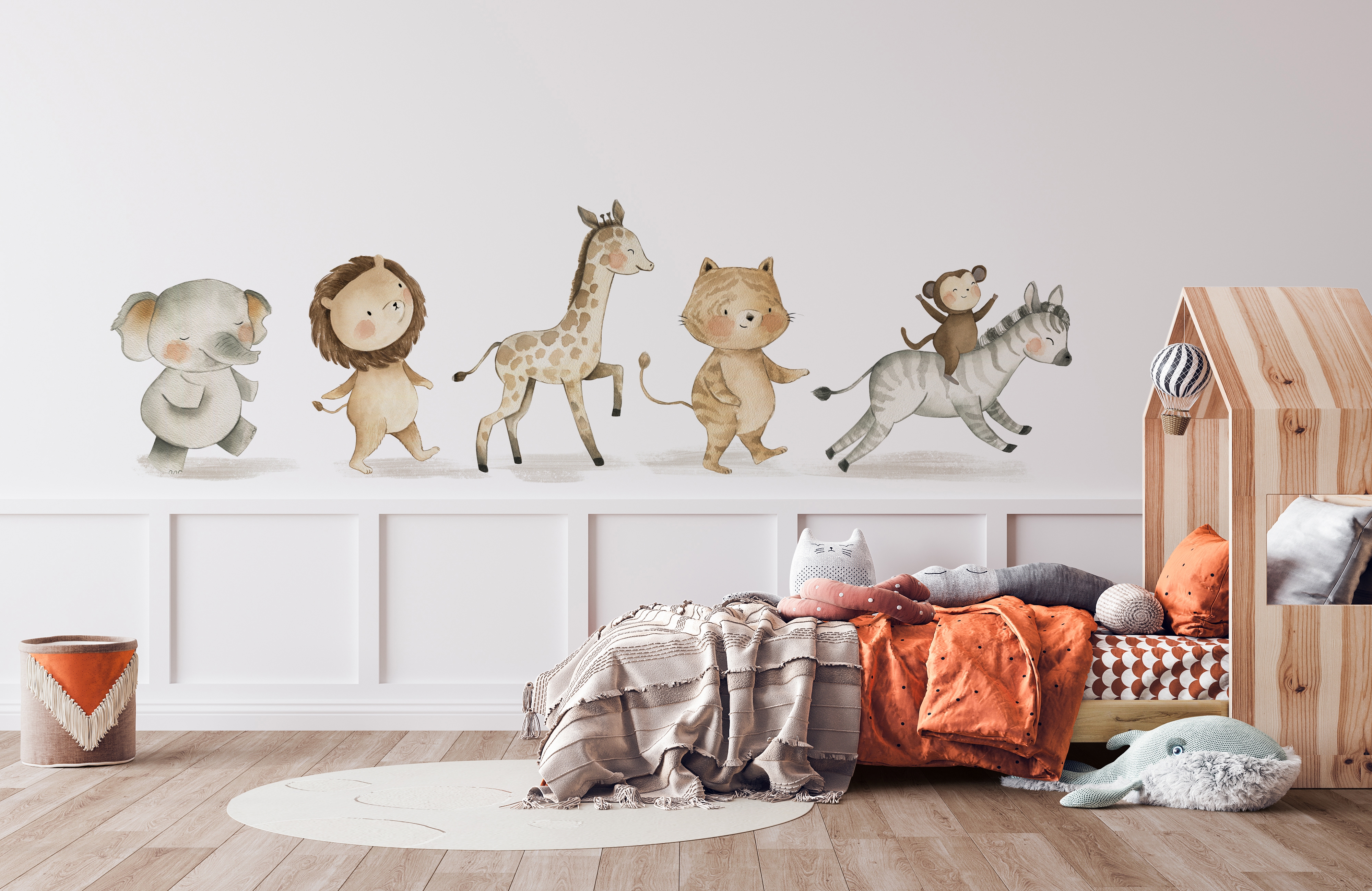 Wallsticker - Animals in a row