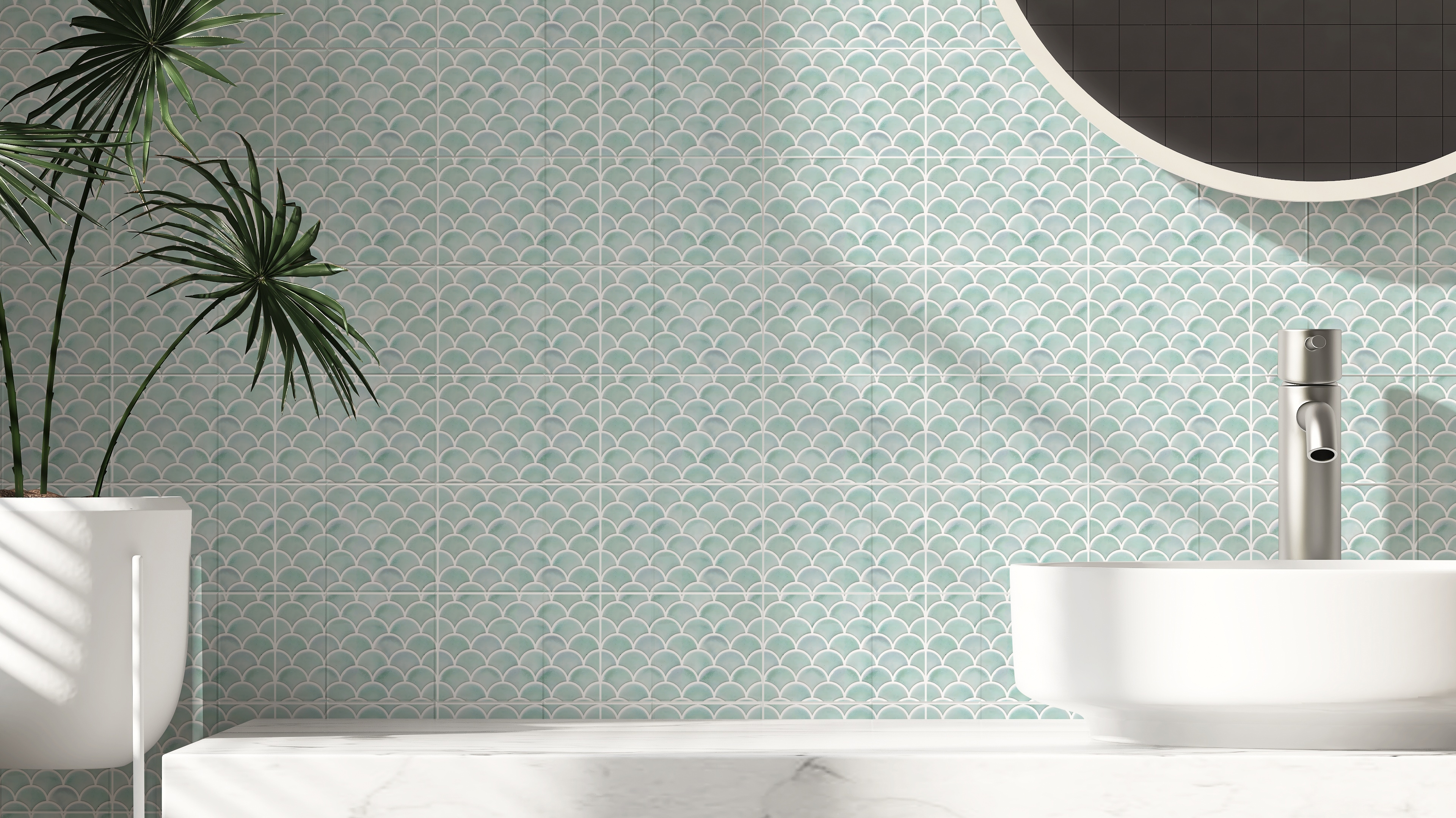 Tiles Sticker - Boho / Pale Blue / Rectangular / 24 pcs