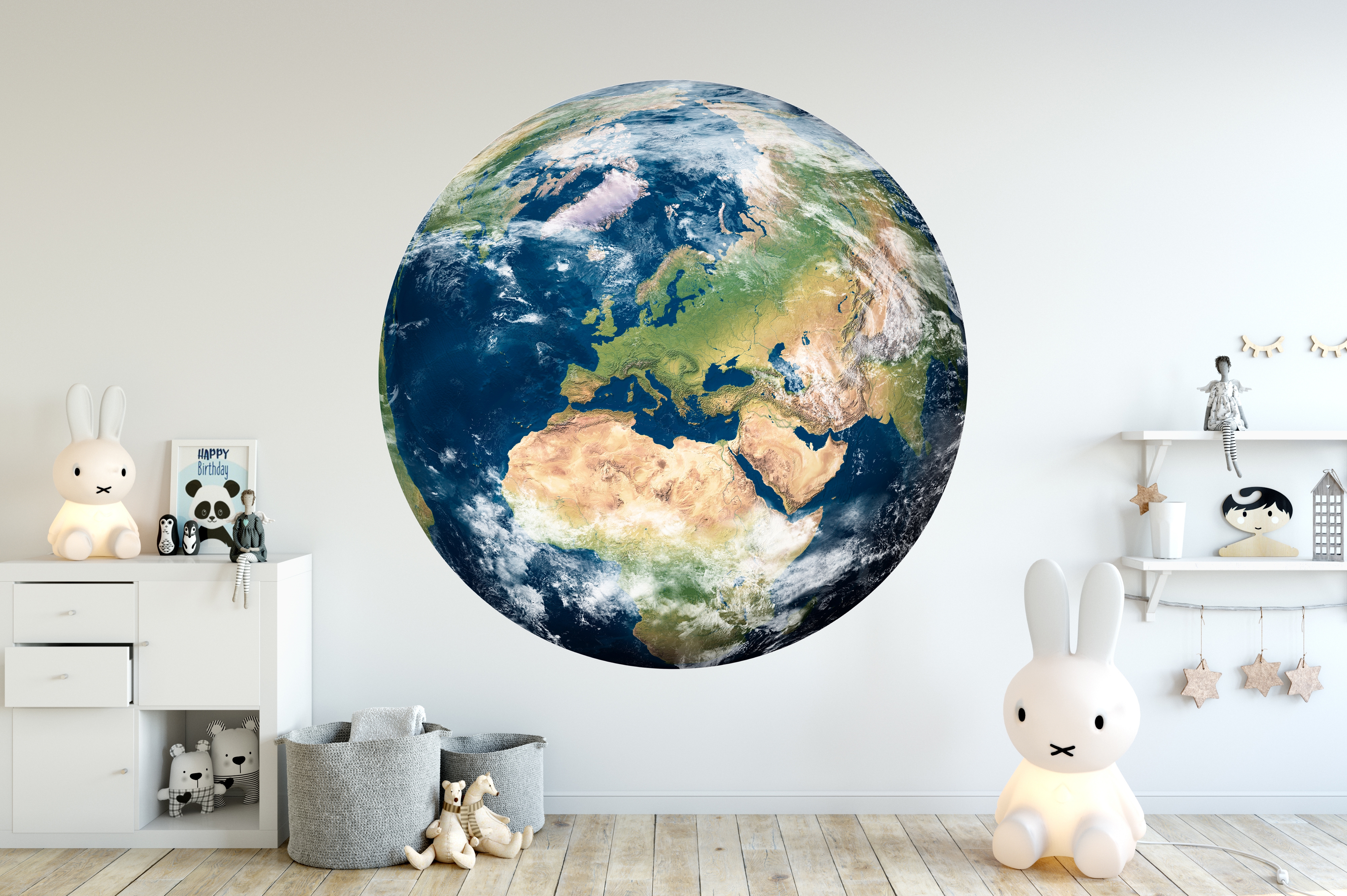 Wallsticker -  World Map  / Circle / 03