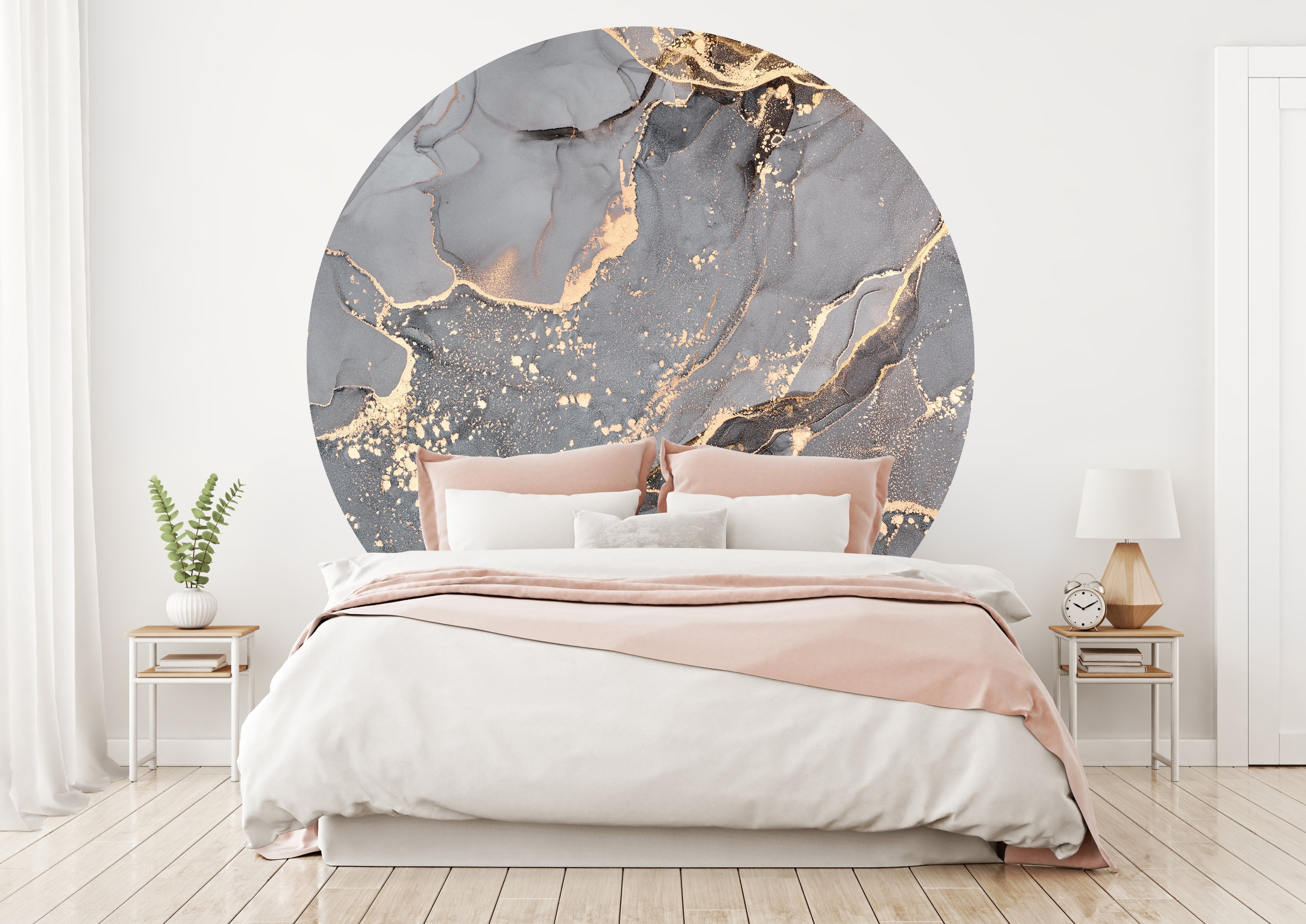 Wallsticker - Grey and Yellow Pattern / Circle