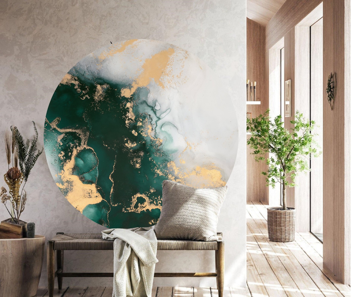 Wallsticker -  Green and Yellow Pattern / Circle