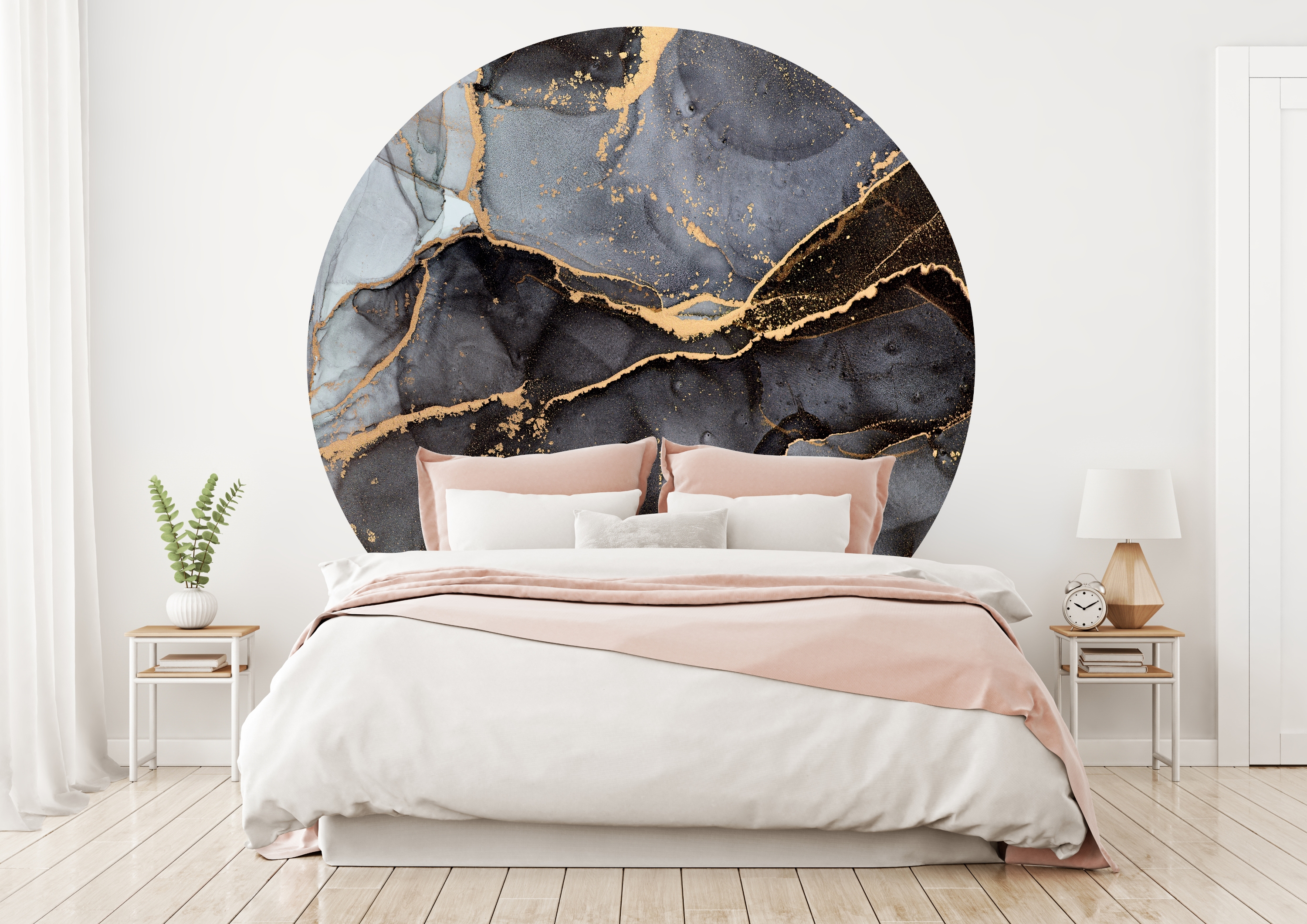Wallsticker - Black and Grey Pattern / Circle