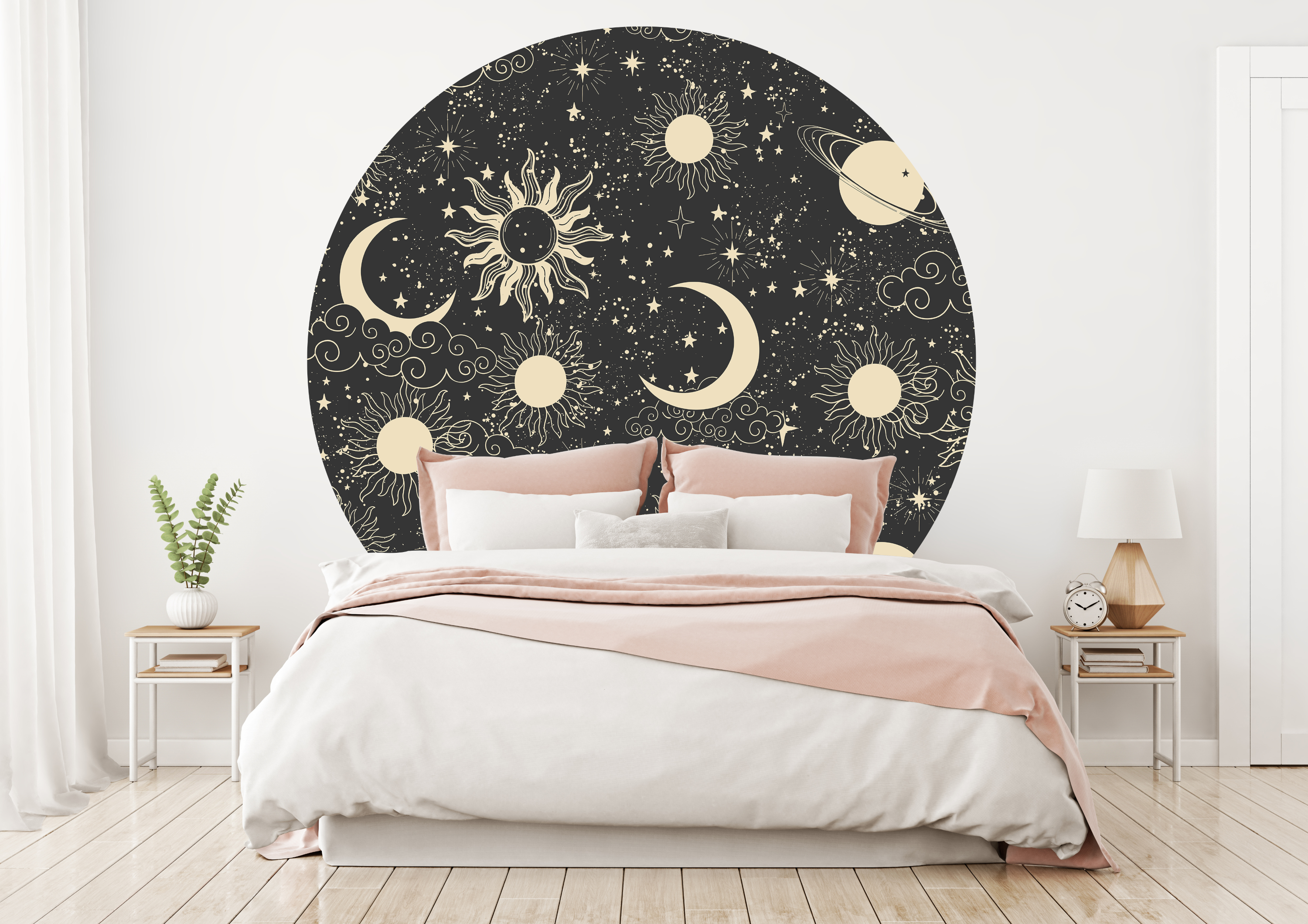 Wallsticker -Sun, Moon and Stars / Circle