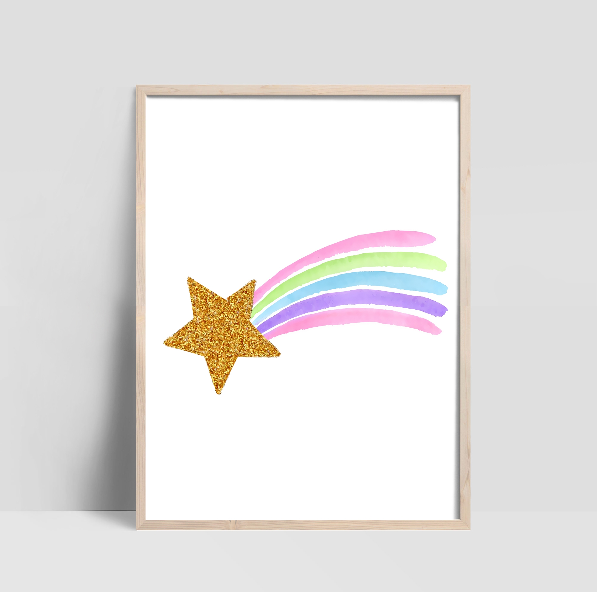 Poster - Rainbow and Star