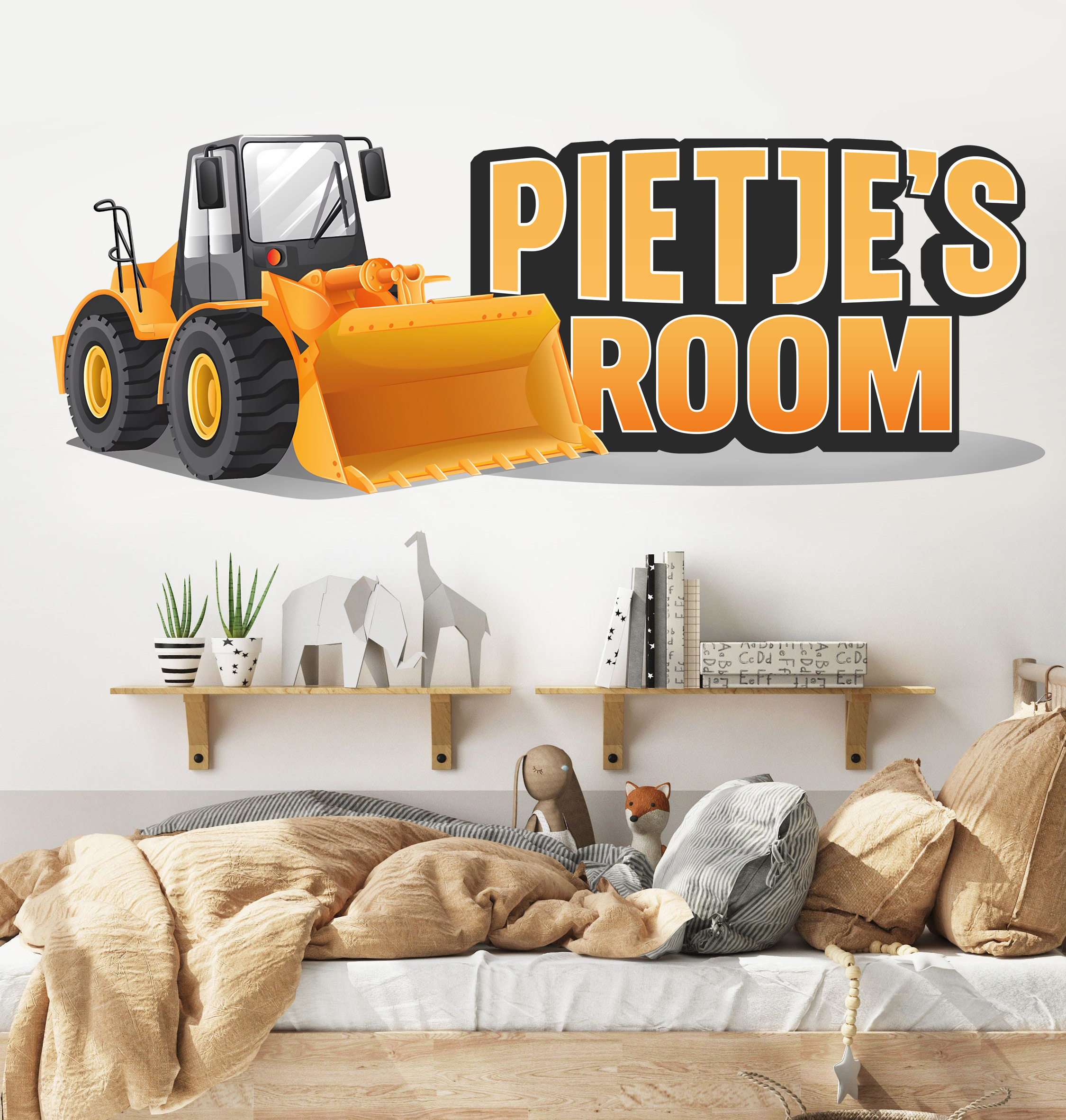 Wallsticker - Bulldozer / Personalised