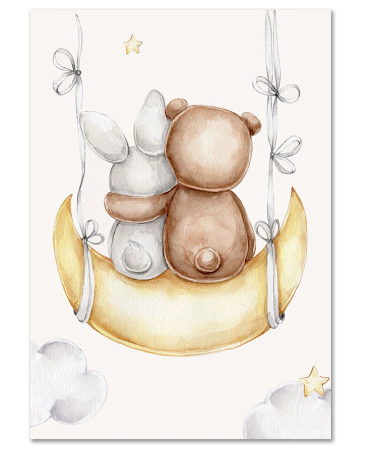 Poster -   Swinging Bear and Rabbit