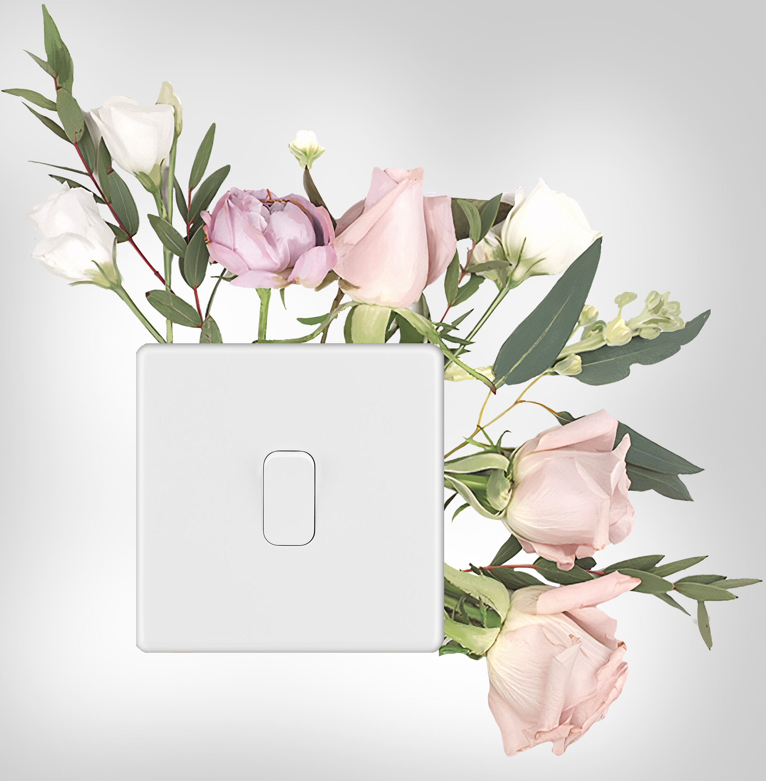 Switch Sticker - Pink and White Flowers