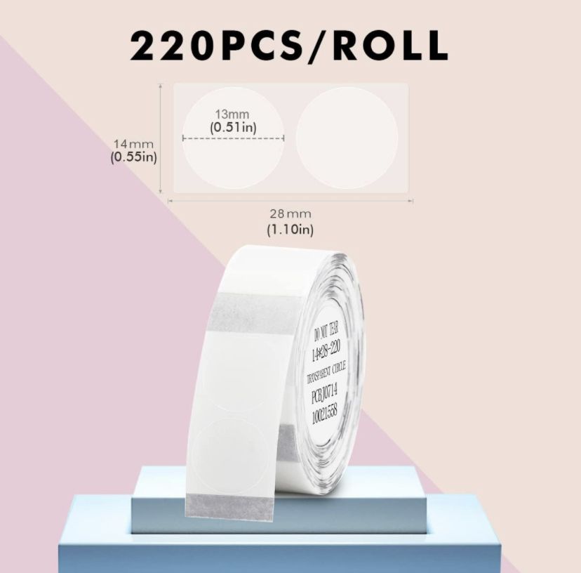 Niimbot Label for D101/110  / 14 x 28 mm, 220 pcs / Transparent