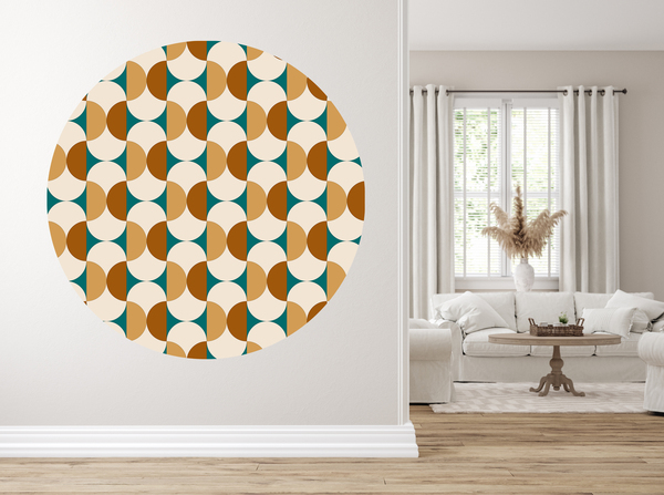 Wallsticker -  Yellow semi-circles / Circle
