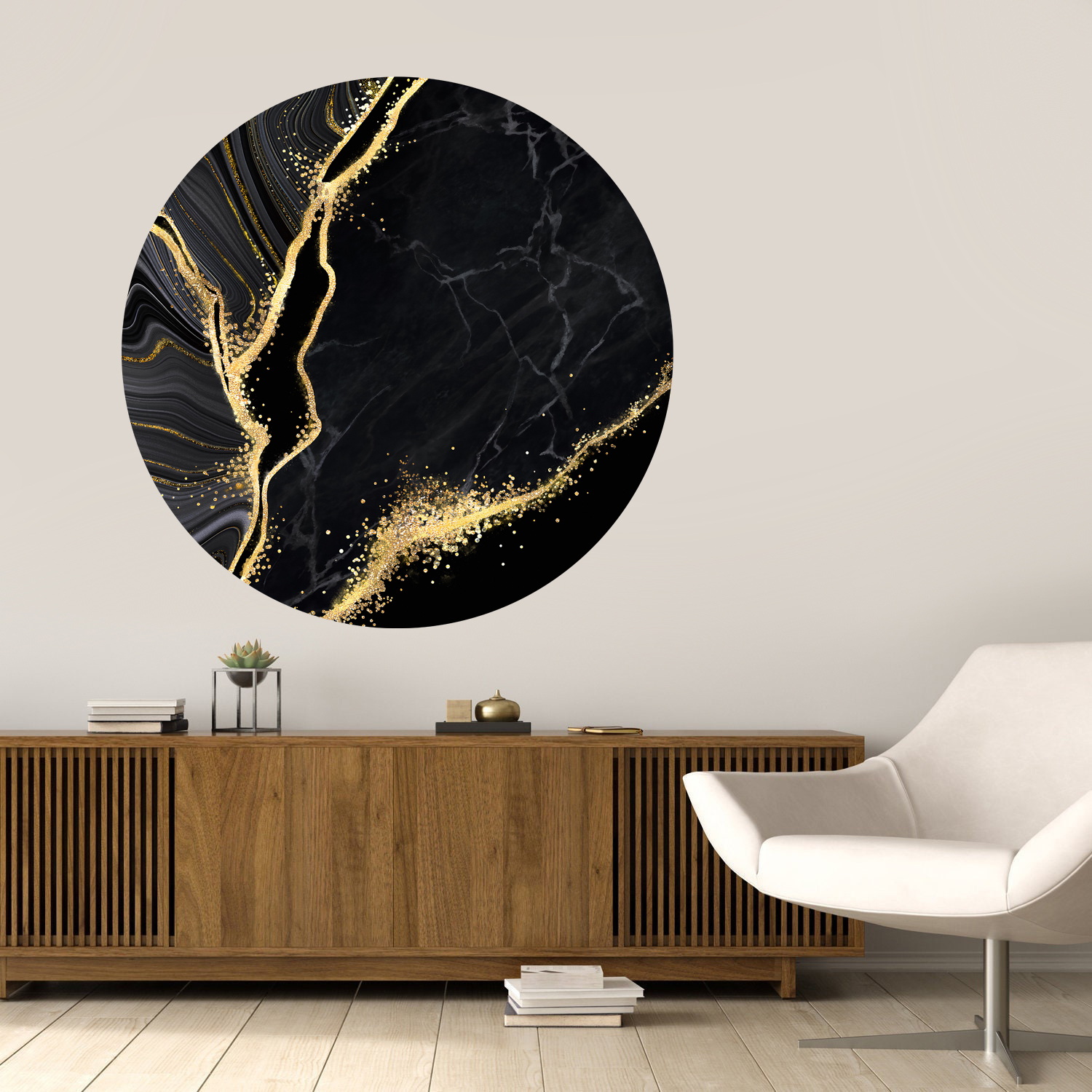 Wallsticker -   Gray and pale gray / Circle