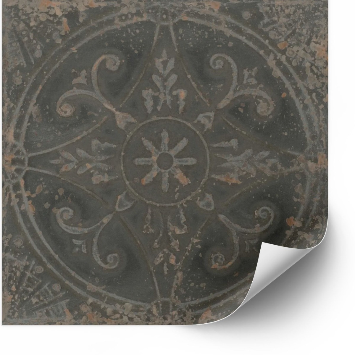 Tiles Sticker -  Browny black pattern / 24 pcs