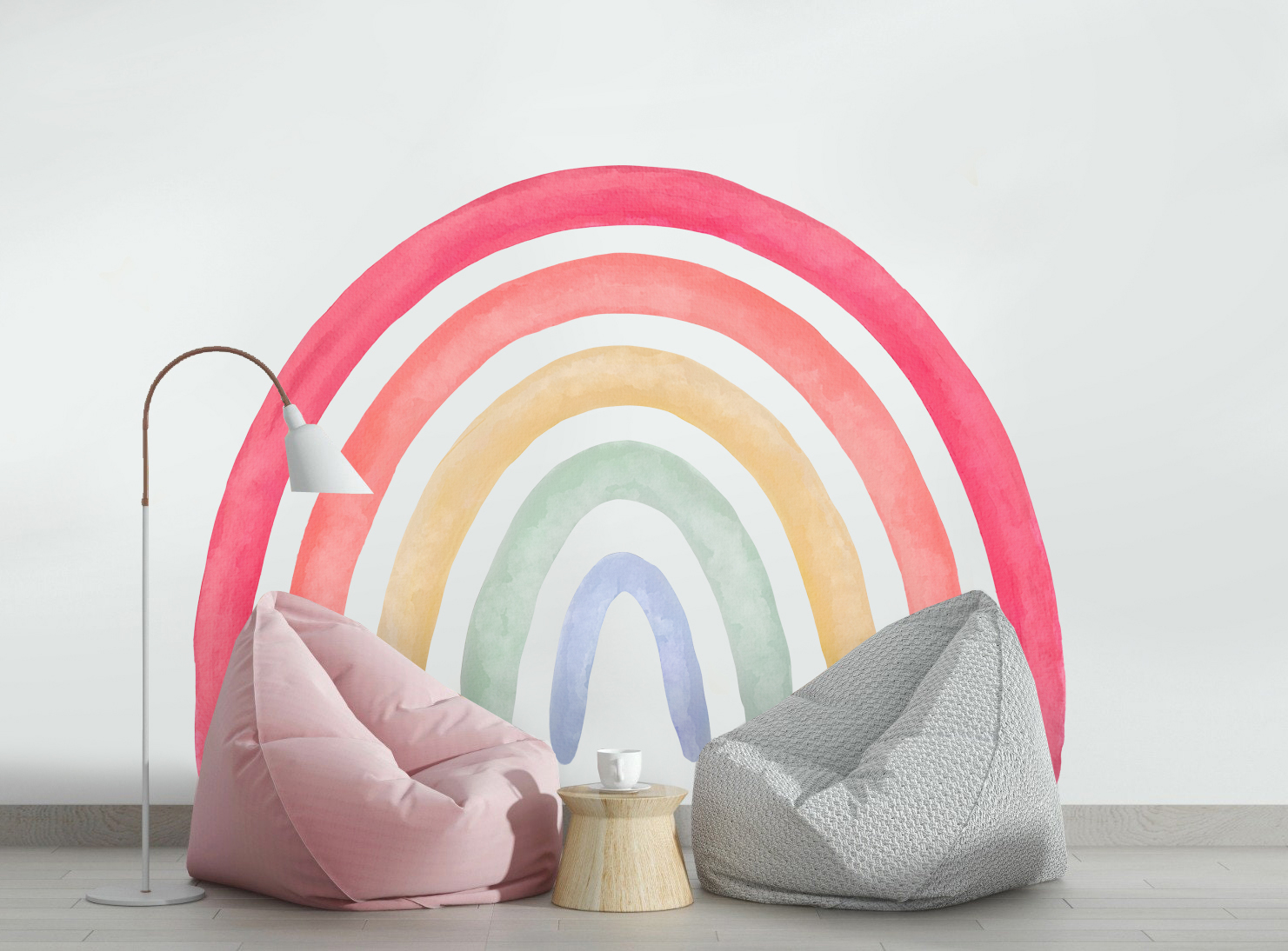 Wallsticker -  Rainbow / Pink / 02