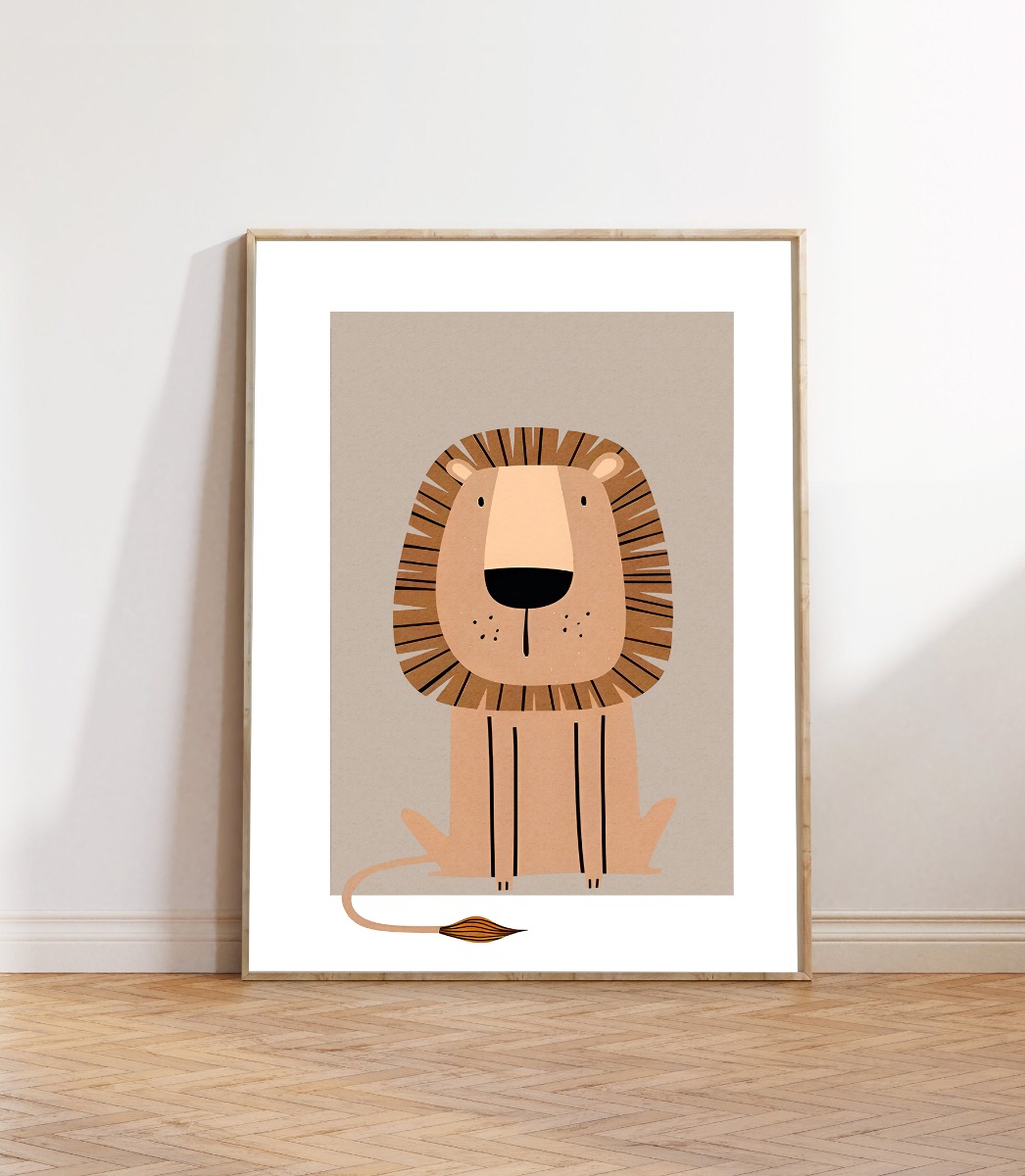 Poster – Nordic Kids Bedroom / Lion