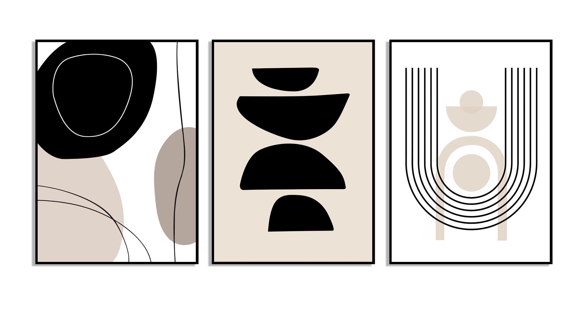 Posters -   Abstract Painting Lines  / Set of 3
