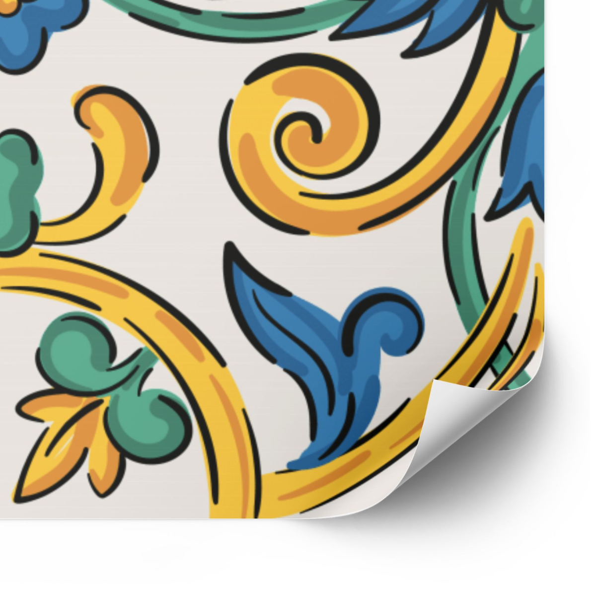 Tiles Sticker - Decorative floral pattern / 24 pcs