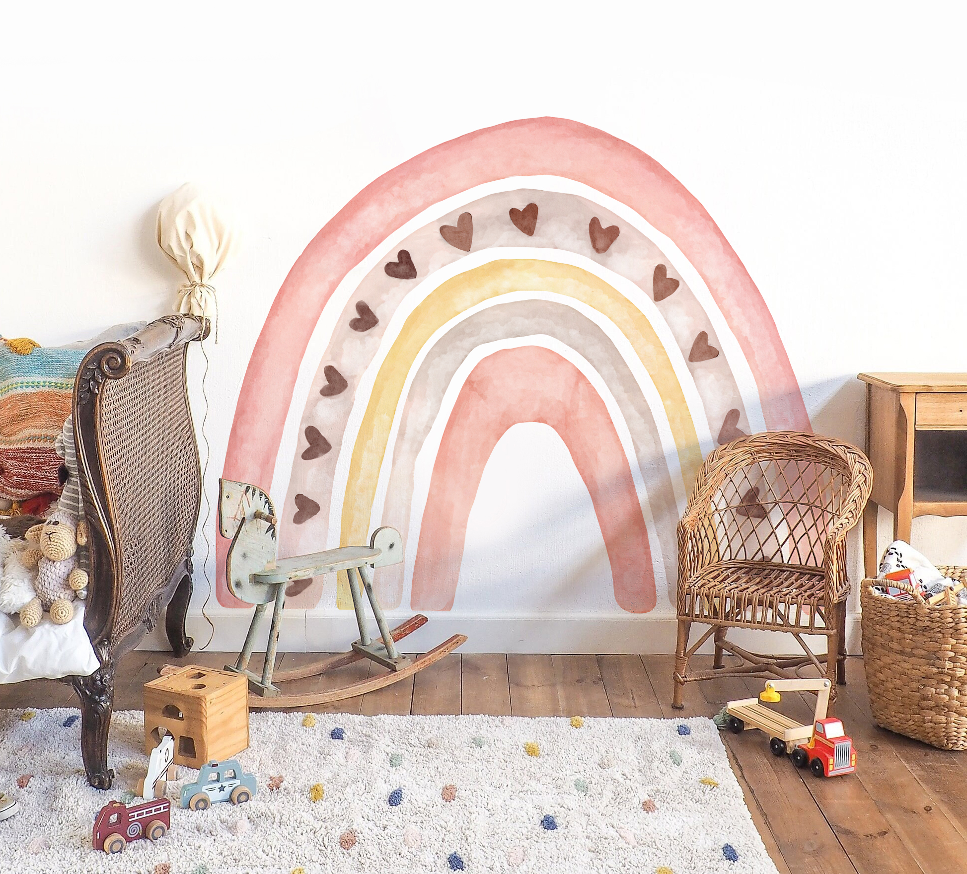Wallsticker - Pink Rainbow wall