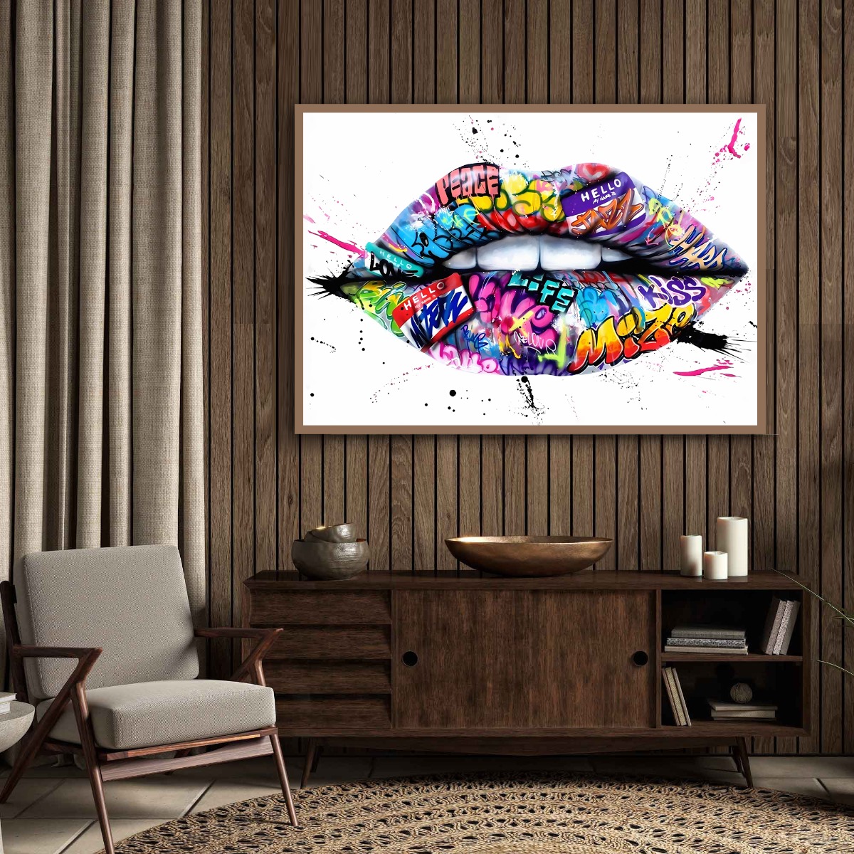 Poster – Street Graffiti  / Lips - Kiss