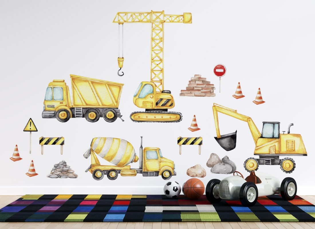 Wallsticker - Construction Machines