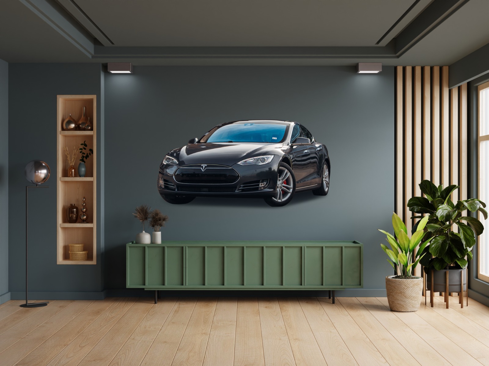 Wallsticker – Tesla / Dark Blue