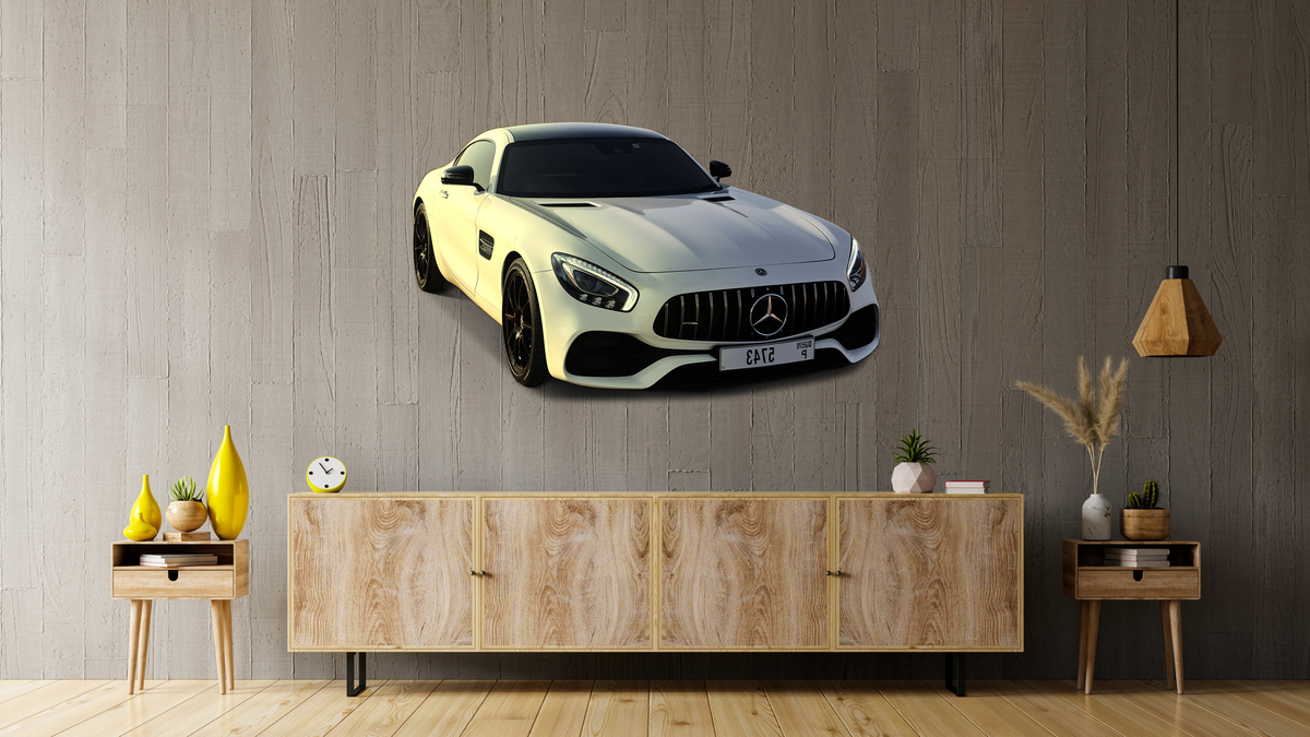 Wallsticker - Mercedes / Lime Blue
