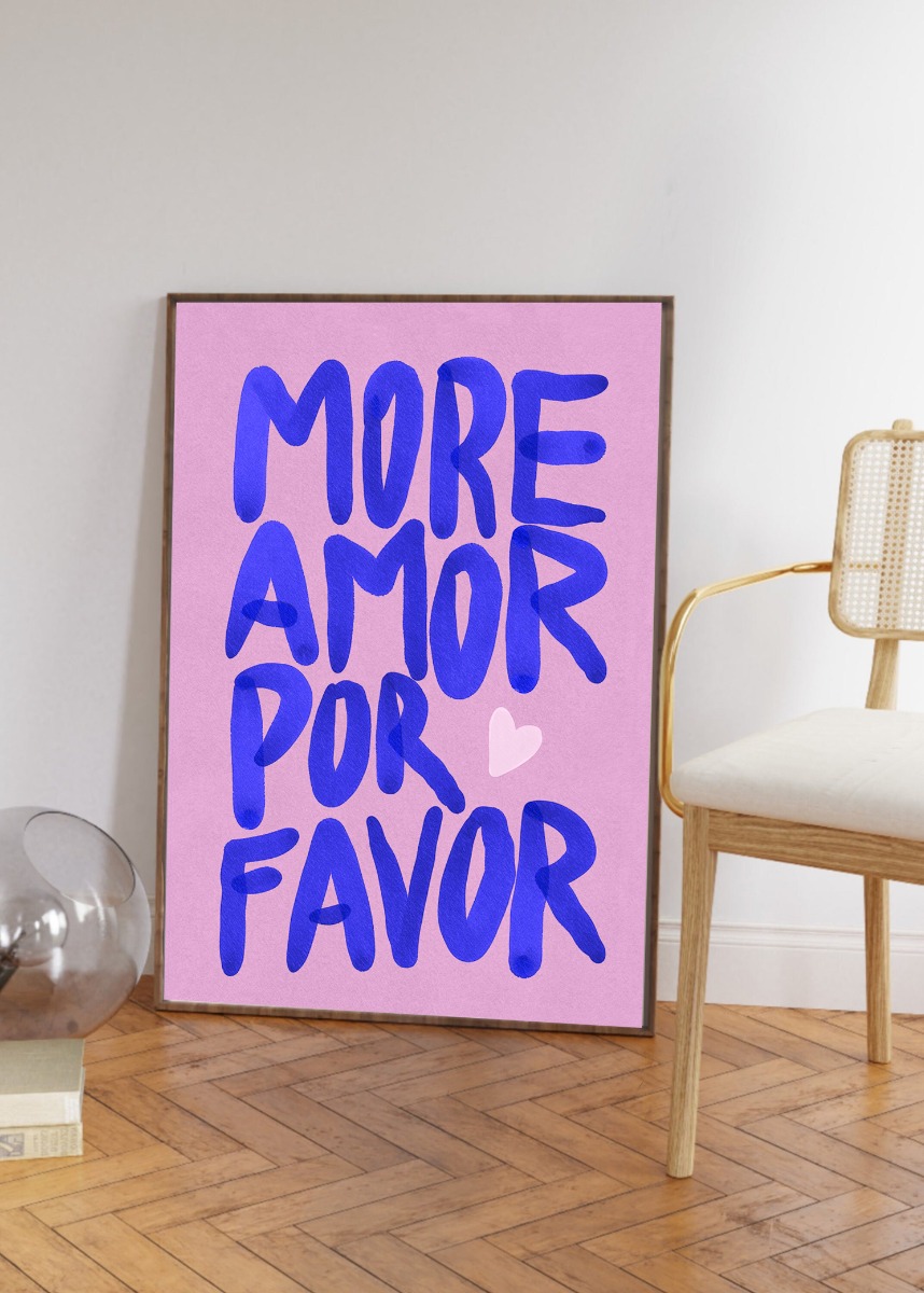Poster – MORE AMOR POR FAVOR / Blue