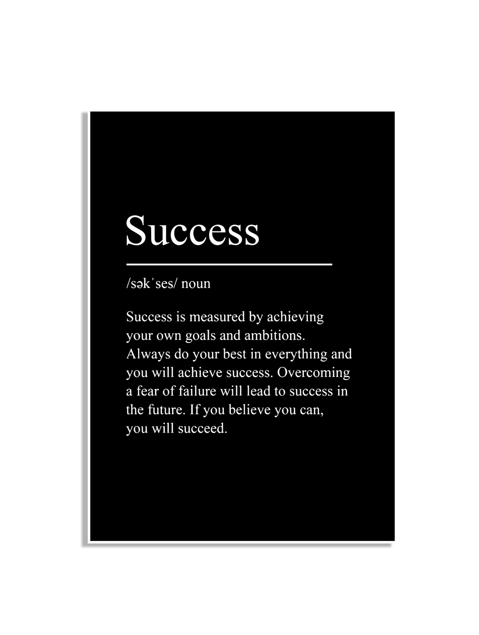 Poster – Success / noun