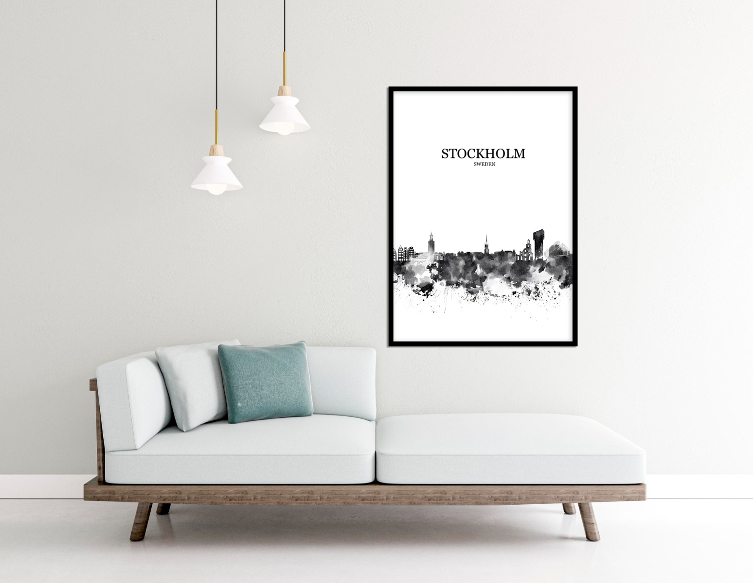 Poster - B&W Stockholm 1 / Flat packed