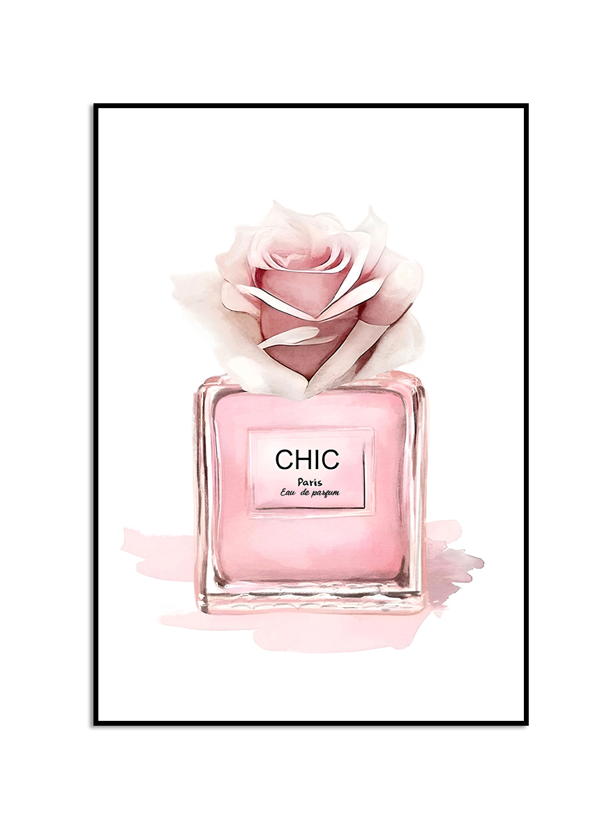 Chic Perfume Bottle Poster