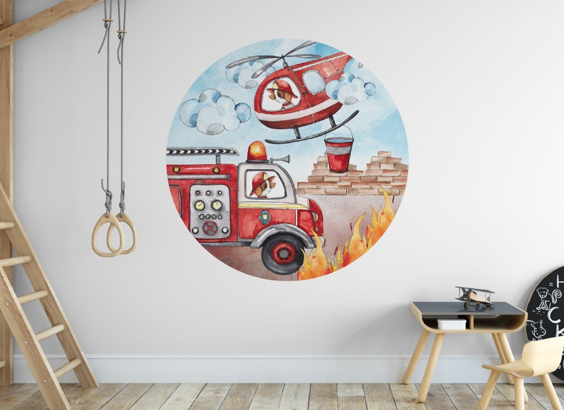 Wallsticker -  Fire Brigade / Circle