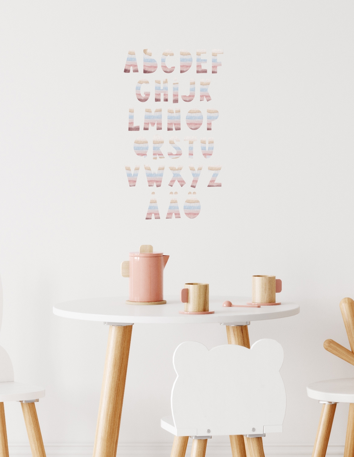 Wallsticker - ABC in Rainbow Colours