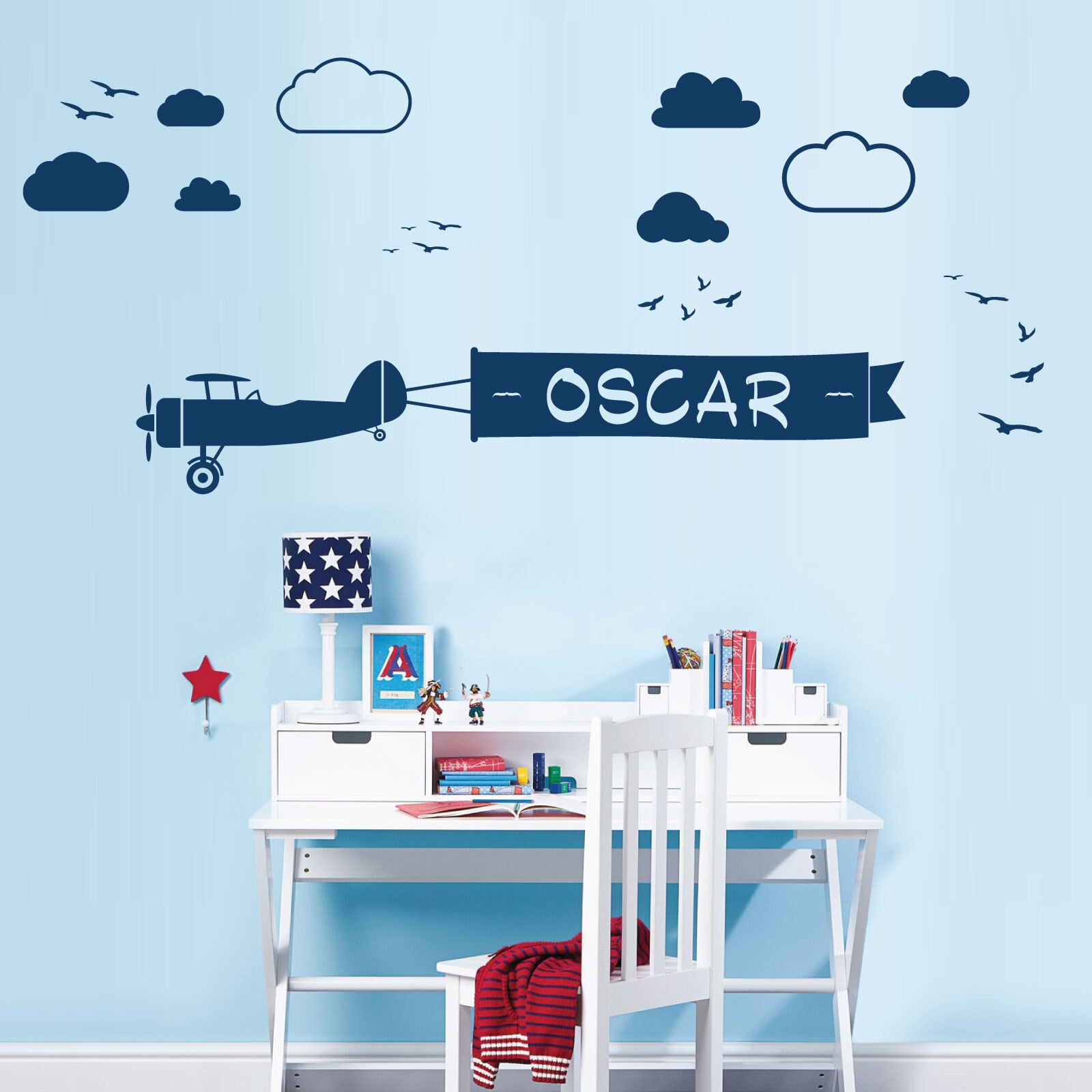 Wallsticker -  Airplane  / Personalised