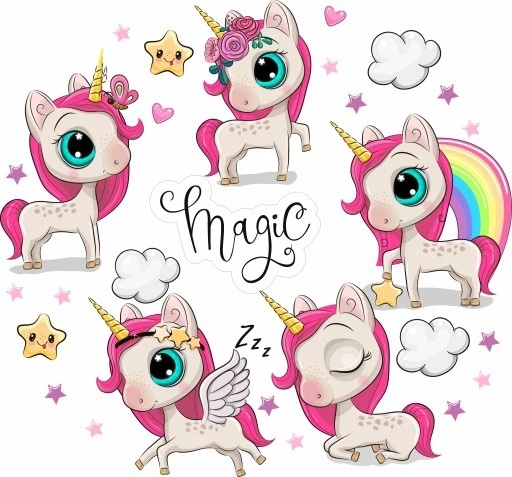 Wallsticker - Magic / Unicorns