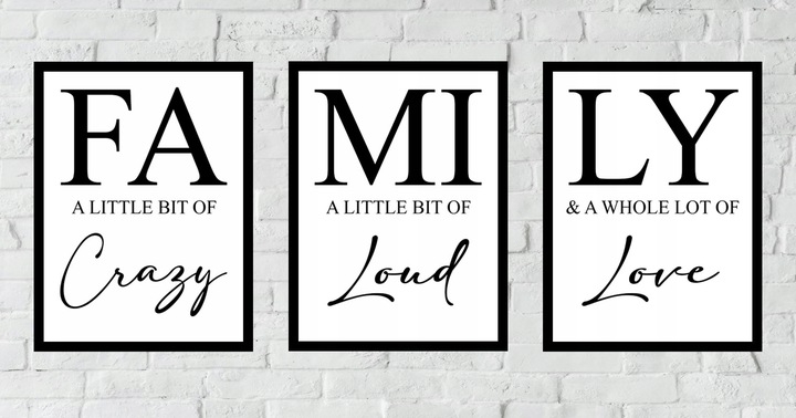 Posters - FAMILY / Set of 3