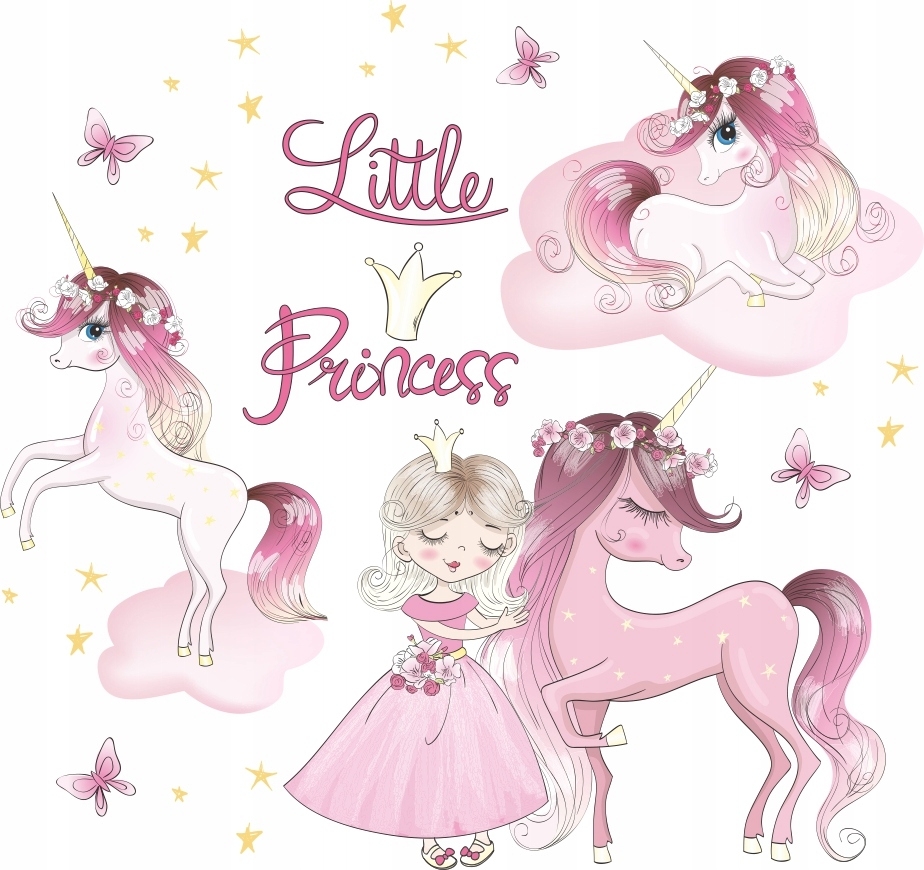 Wallsticker - Little Princess / Unicorn