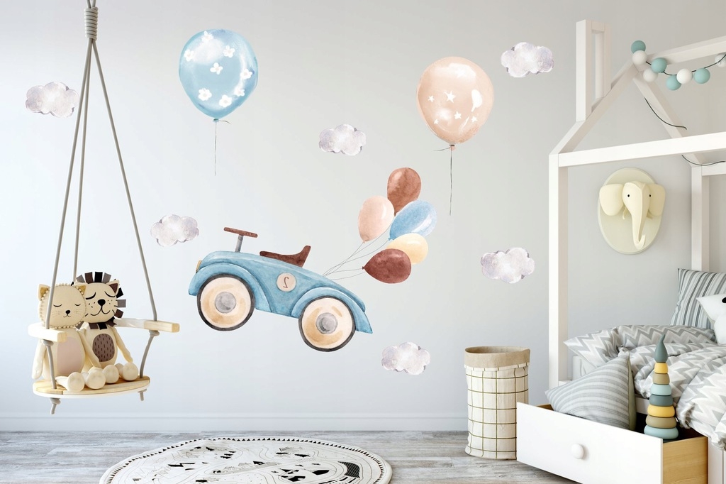 Wallsticker - Car and Balloons