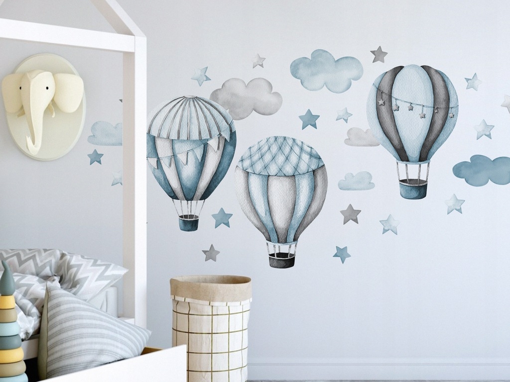 Wallsticker - Balloons and Clouds