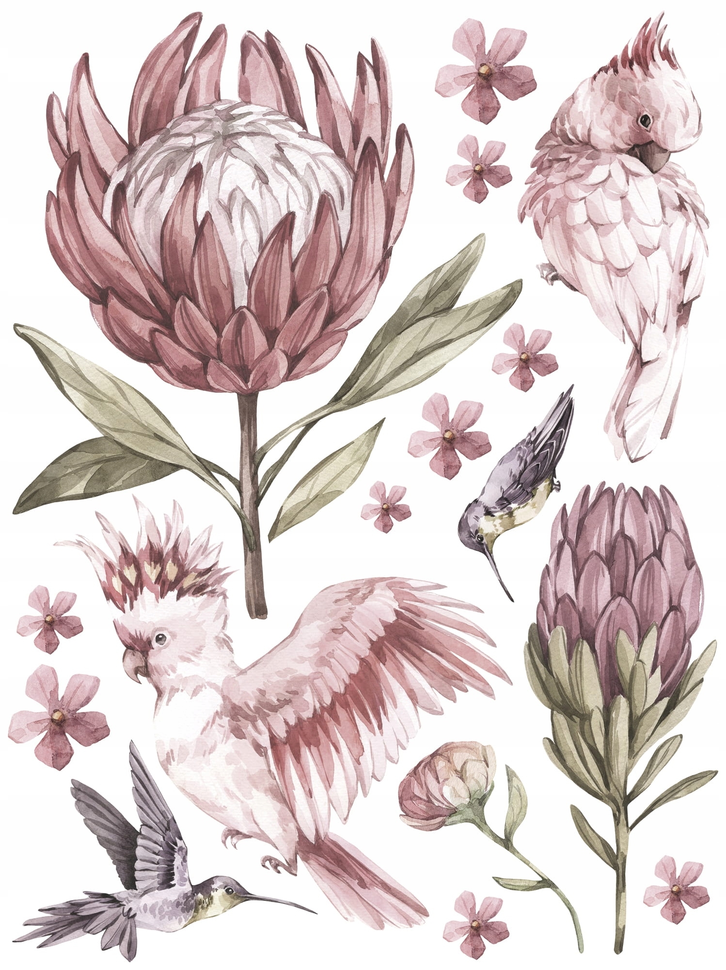 Wallsticker - Birds and Flowers