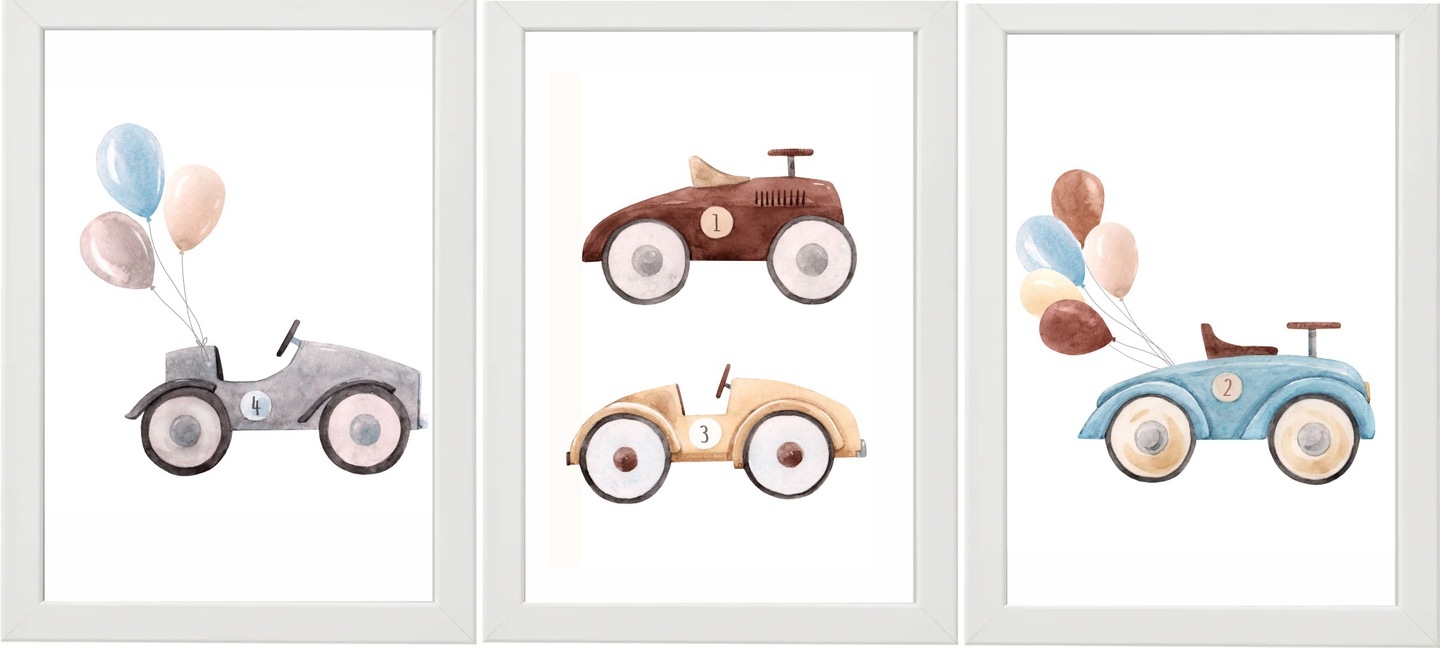 Posters - Retro Cars / Set of 3