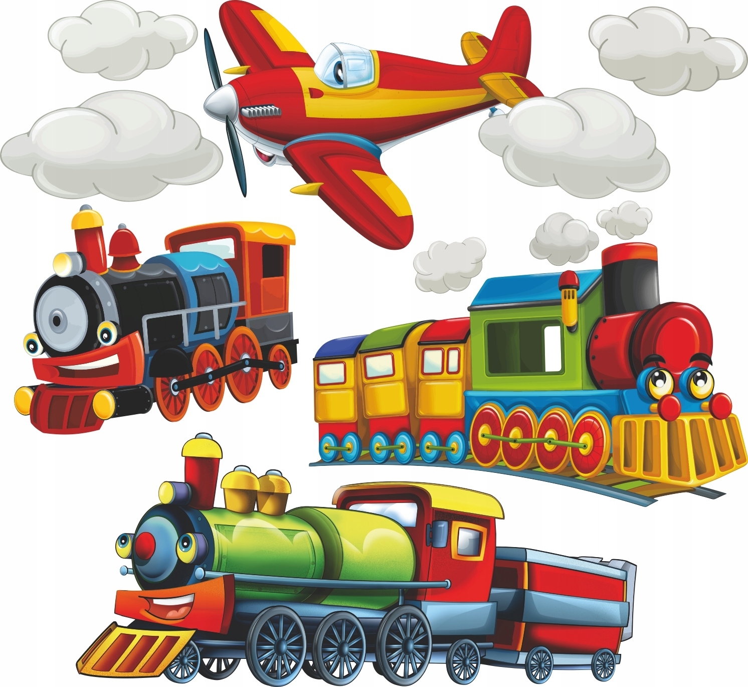 Wallsticker - Train and Aeroplane