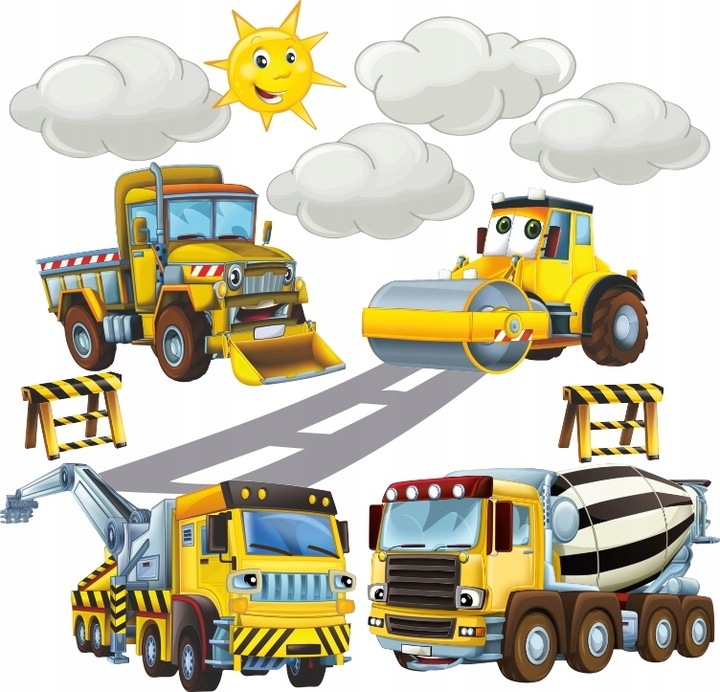 Wallsticker - Construction Vehicles
