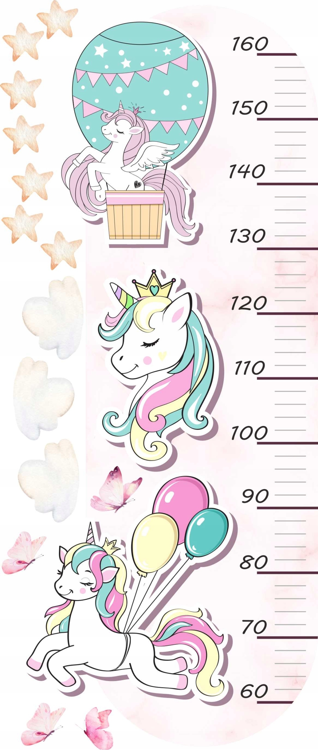 Wallsticker - Height Measure / Unicorns