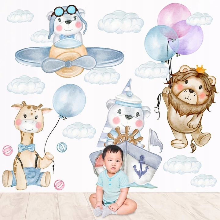 Wallsticker - Lion on Balloon