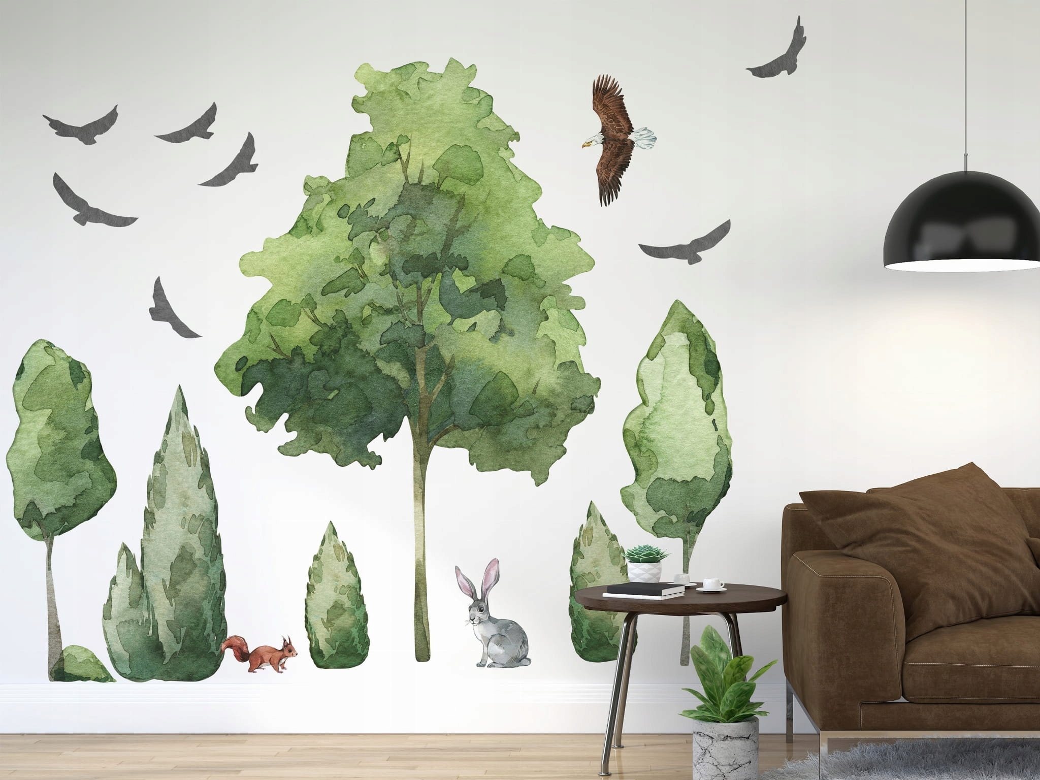 Wallsticker - Forest Trees and Birds