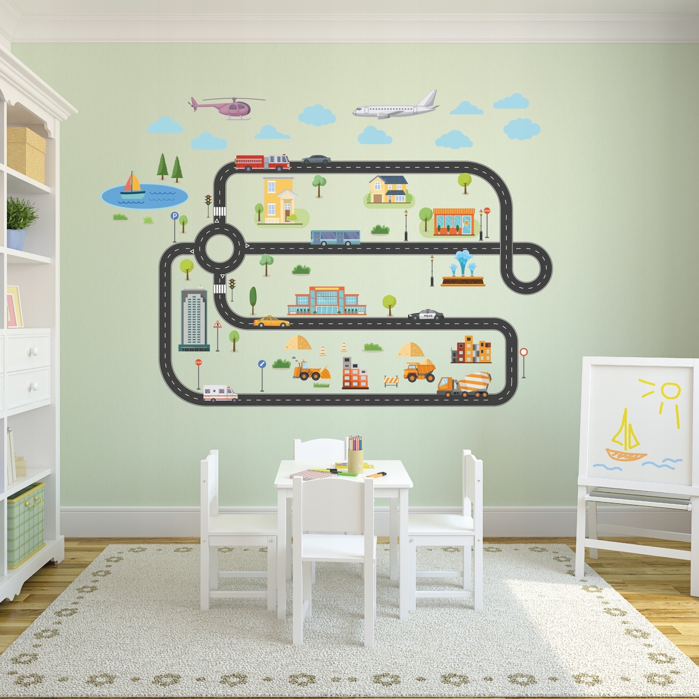Wallsticker - Road / Car / Plane / Ship