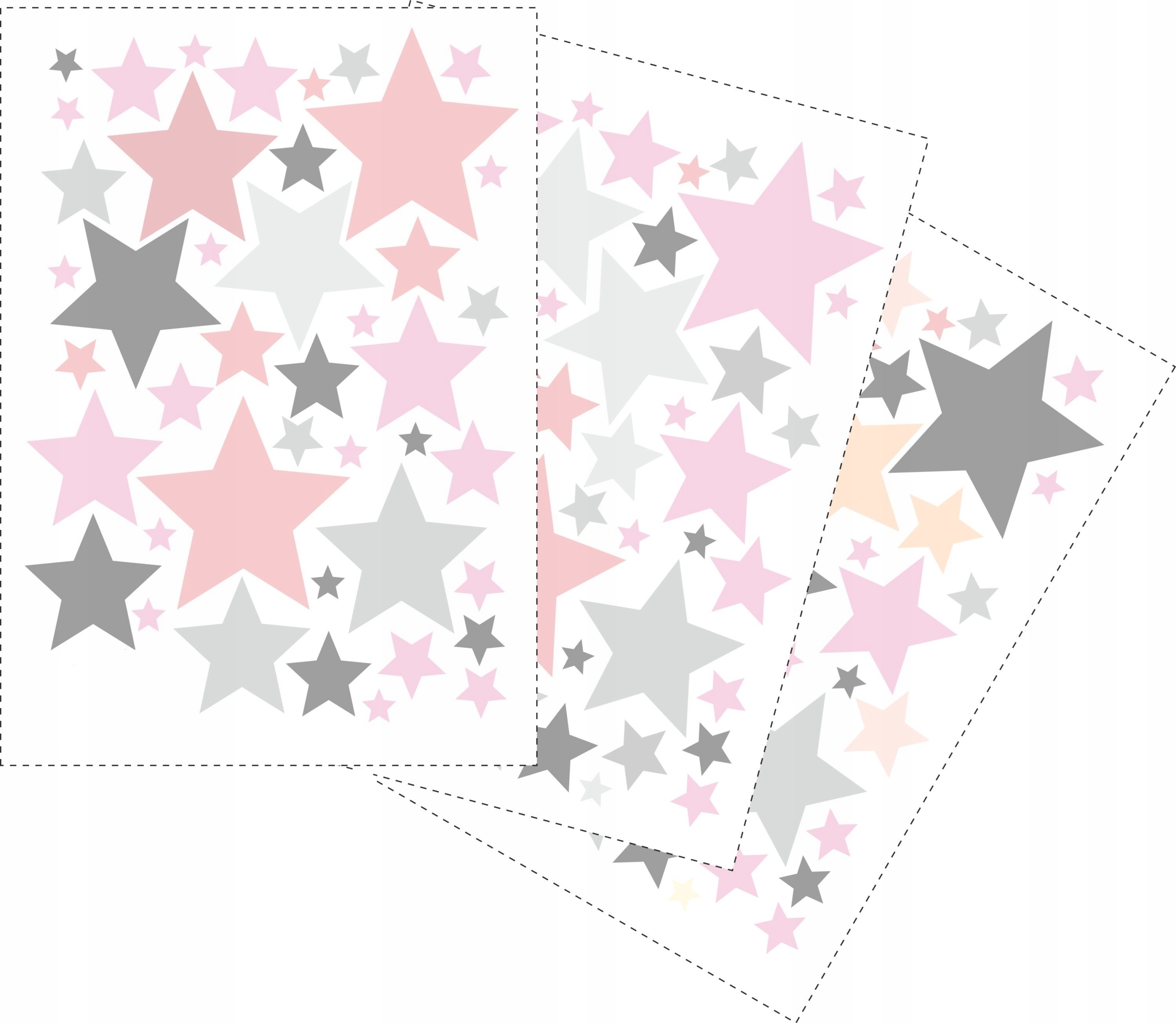 Wallsticker - Stars / Pink