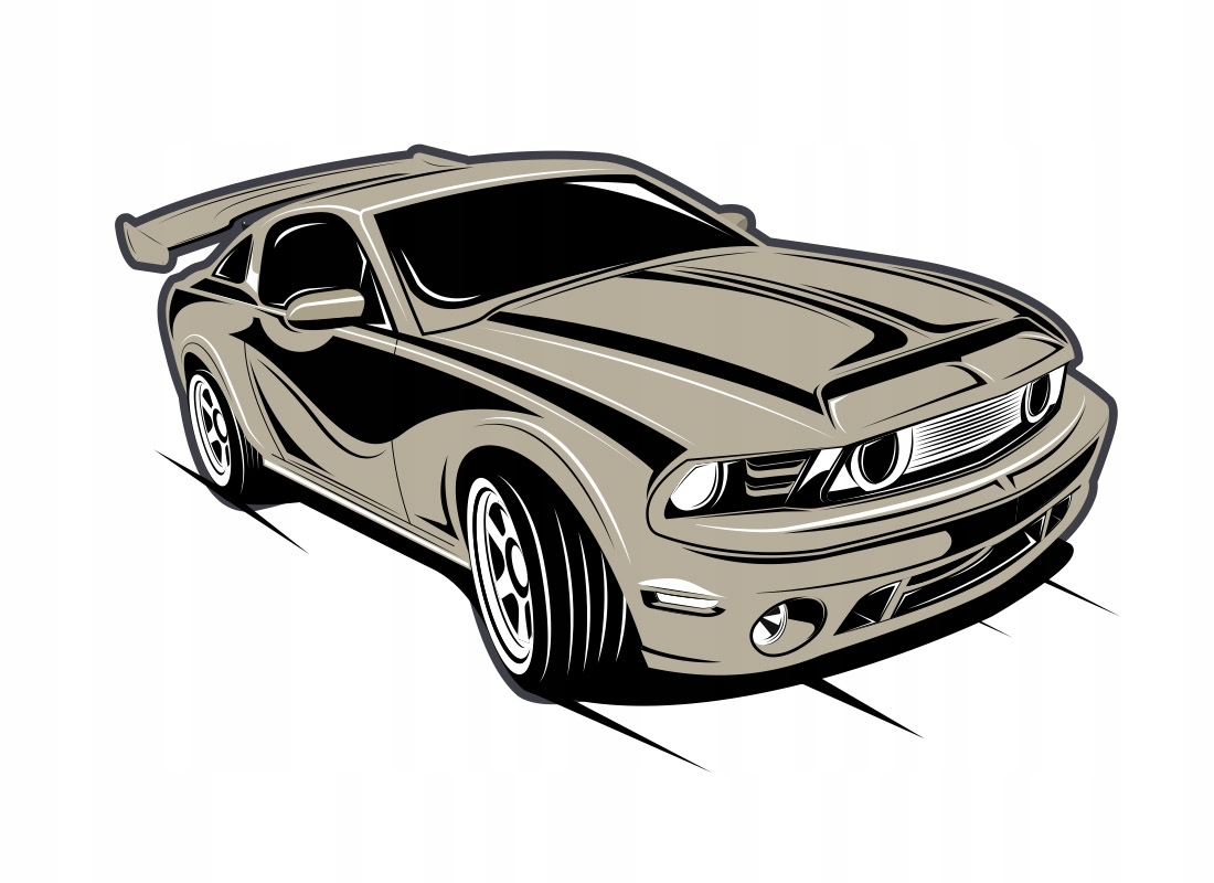 Wallsticker - Ford Mustang Sports Car